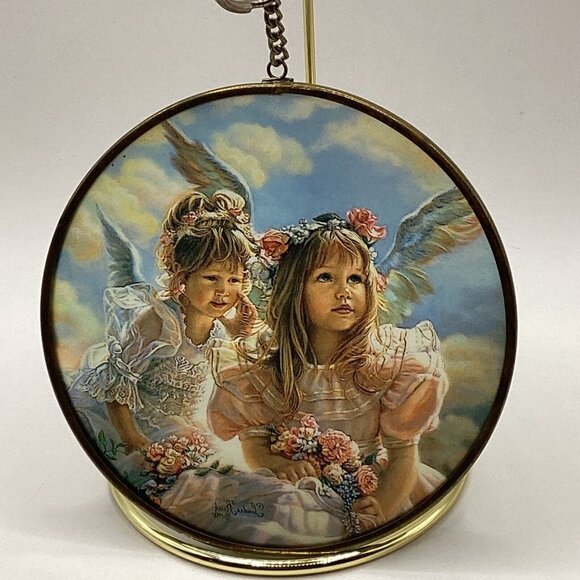 1990s Enesco Via Vermont Sandra Kuck Art Stained Glass Suncatcher-Ornament - Picture 3 of 5